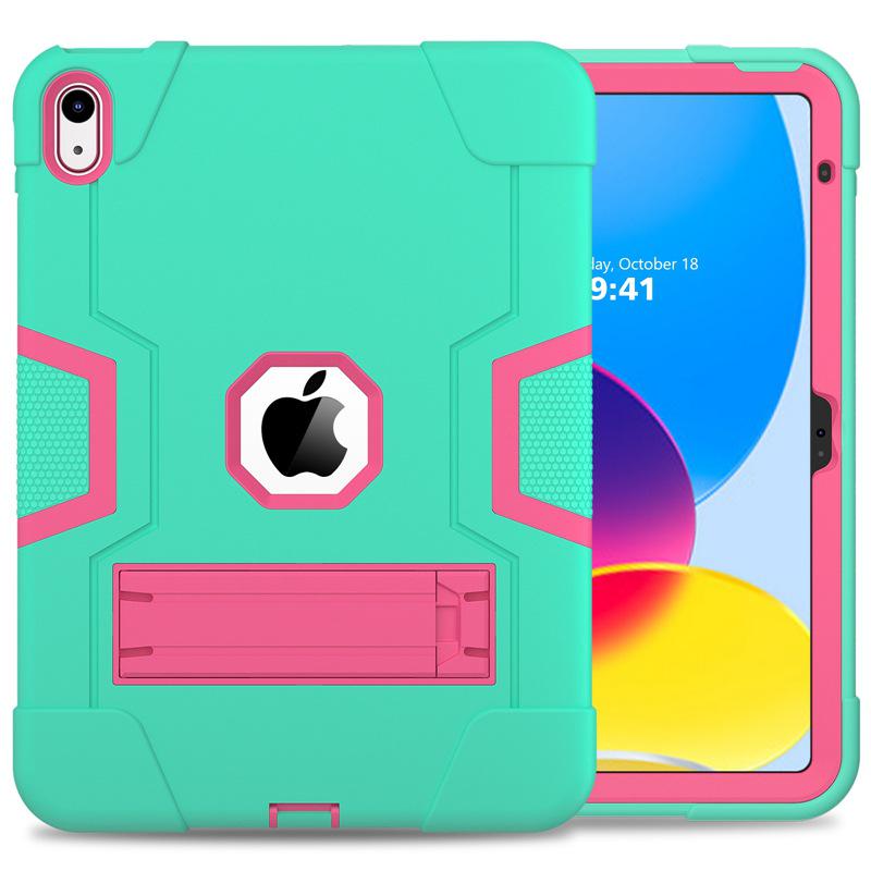 "Colorful Anti-Fall 3-in-1 Protective Case with Stand for iPad 10.9-inch (2022)"