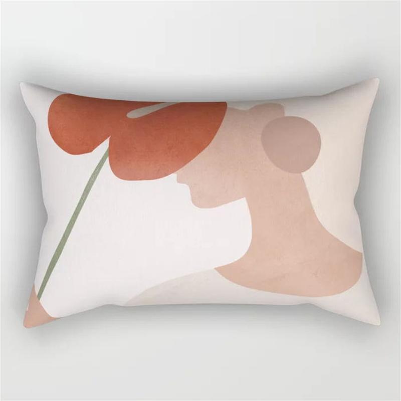 30x50 Nordic Abstract Geometric Splicing Leaf Plant Print Pillowcase Modern Fashion Polyester Cushion Cover Sofa Home Decor