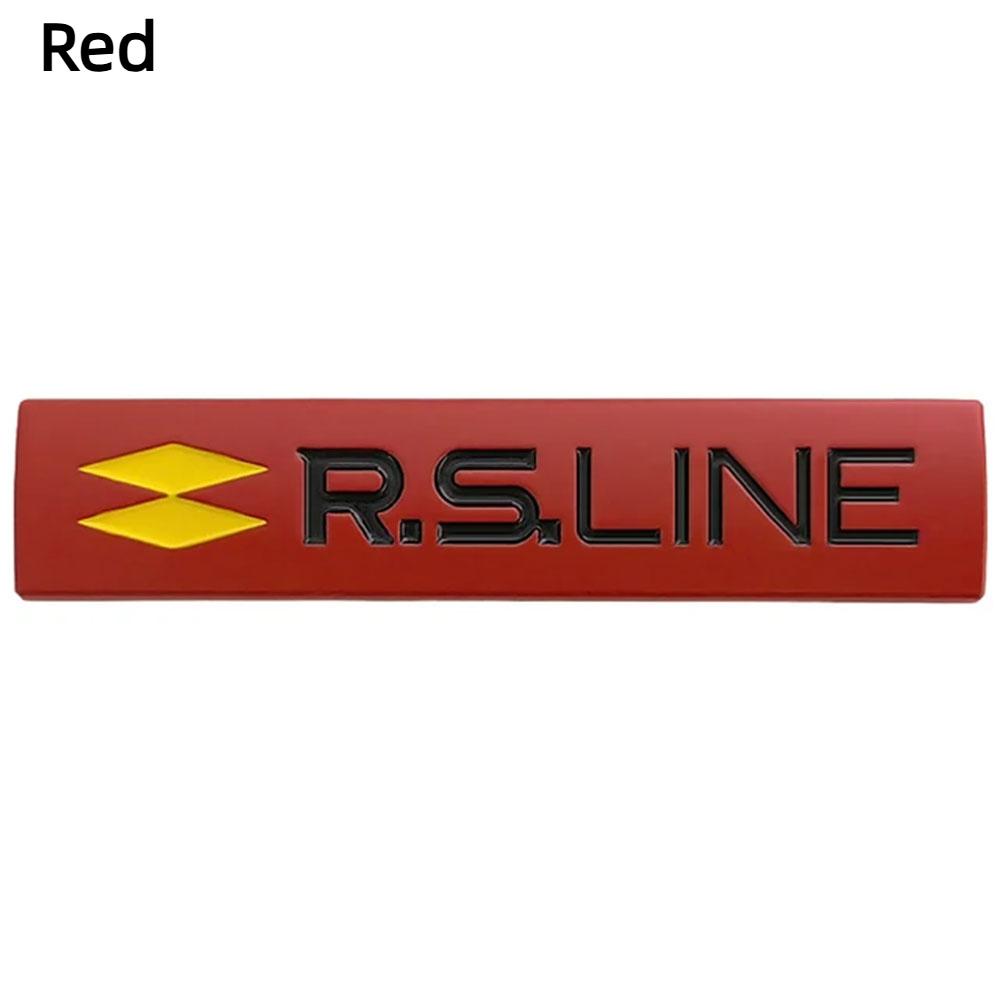 3d Metal Letters Logo RS Line Sticker Car Rear Trunk Badge Label For Car RS Line Emblem Decal Accessories