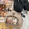 Transparent Cartoon Capybara Shoulder Bag Backpack Adjustable Strap Shoulder