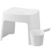 Yamazaki Magnetic Bath 26cm Seat Height Magnetic Hand Pail of Tower 1651 3607 Easy-to-Wash Stool, + (Set 2) White,
