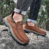 Fashion 2025 New Outdoor Shoes Trend Men Leather Loafers Stylish Outdoor Casual Shoes Cowhide Man Slip On Shoe Moccasins All-match Flats
