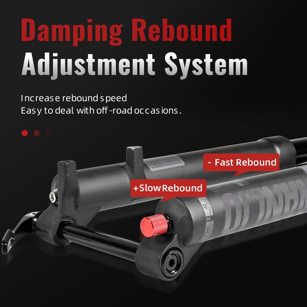 Straight Tube Bicycle Suspension Forks 29 Inch Air Fork Rebound Adjustment Mountain Bike Fork