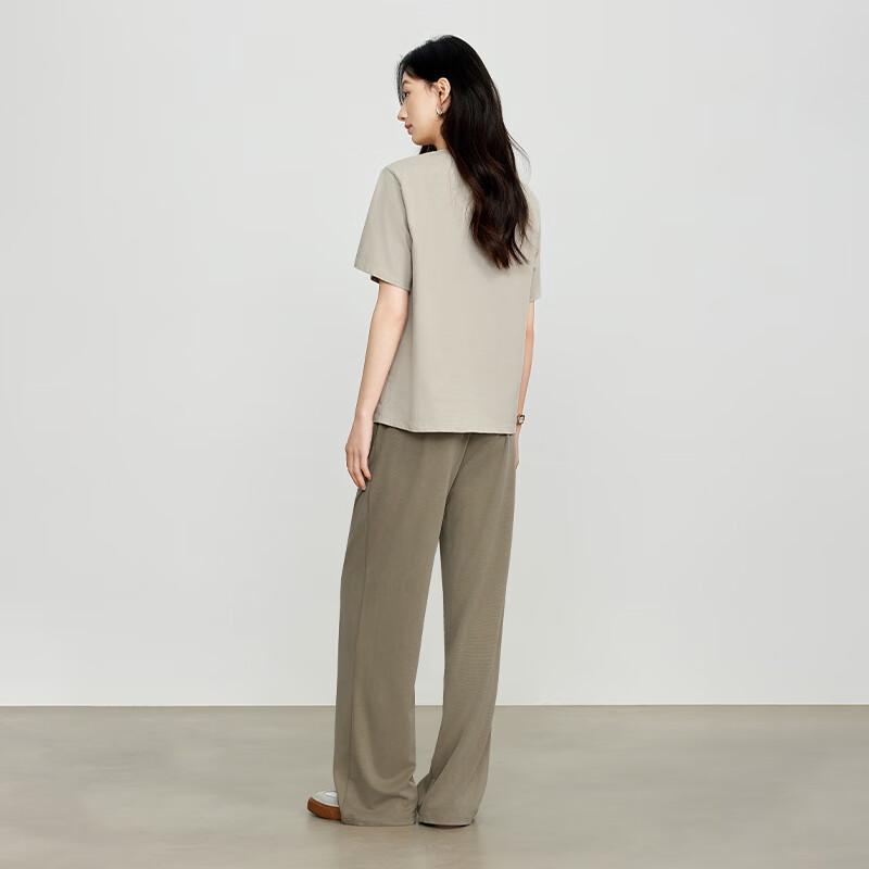 JOY SPEAKER Women's High-Waisted Wide-Leg Draped Trousers