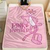 Pink Panther Printed Flannel Blanket, Soft Throw for Bedroom Sofa, Washable, Christmas Present, Great Gift.