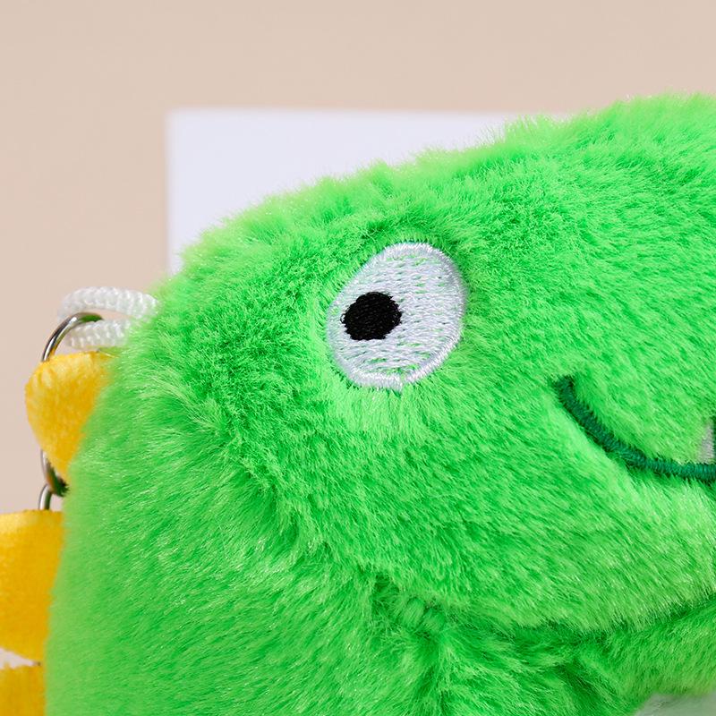 Cartoon Cute Happy Little Dinosaur Plush Doll Keychain Pendant Creative Ins Fun Dinosaur Plush Backpack Pendant Birthday Gift
