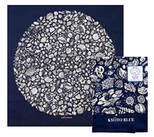 

Japanese Kyoto KURUMI Large Shantung Furoshiki Wrapping with Seashell Circle Design Goods, Accessories, (Three-Width Cloth)