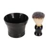 Shaving Brush Soft Artificial Bristle Professional Safe Black Shaving Brush Bowl Tool for Barber
