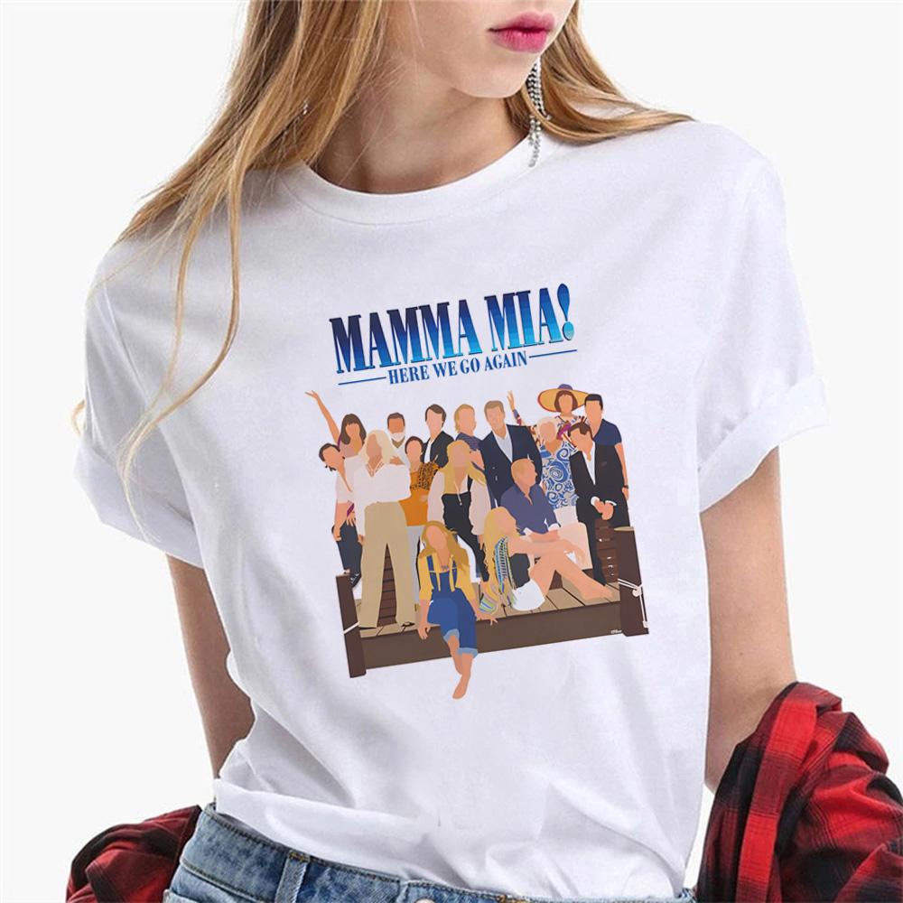 Mamma Mia Tshirt Women Designer Summer Streetwear Top Girl Funny Graphic Clothing Cotton Casual Short Sleeve Tshirt
