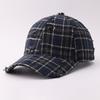 Retro plaid baseball cap, Japanese and Korean personality holes, thousand bird plaid curved brim cap