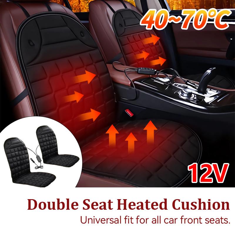 12/24V Car Heated Seat Cover Electric Car Seat Heating Pad 2 Seats Heated Seats Cushion Universal Automobile Seat Covers New