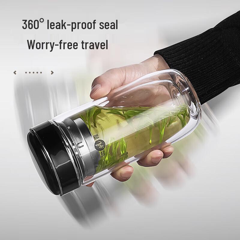 Mingxia 210ml Double-Layer Borosilicate Glass Tea Infuser Cup