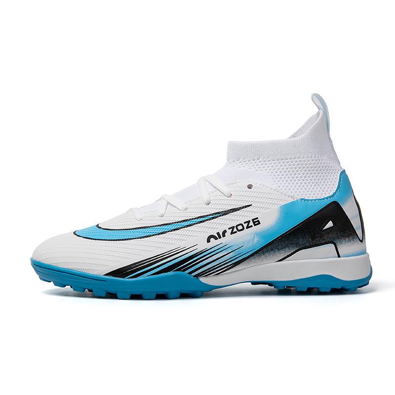 Unisex Fly-Knit Sock Football Shoes for Kids and Adults - High-Top TF Training Sneakers