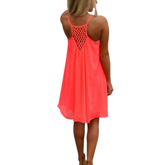 Sexy Women Summer Casual Sleeveless Evening Party Beach Dress Short Mini Dress