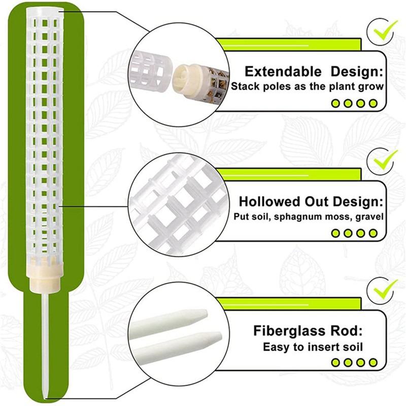 Indoor Plant Pot Stand Green Dill Vine Garden Accessories Plant Climbing Frame Plant Trellis Supporting Stick Plastic Moss Pole