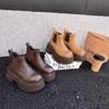 2025 New Korean Version of Fashion Versatile Thick-soled Heightening Martin Boots Women's Comfortable Casual Shoes Ins Trendy Women's Boots Tide
