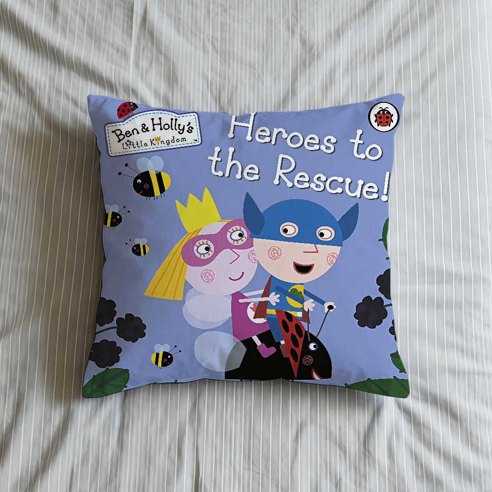 B-BBen H-HHollys Little Kingdom Cushion Cover Decorative Throw Pillow Modern Square Romantic Couch Sofa Bed Car