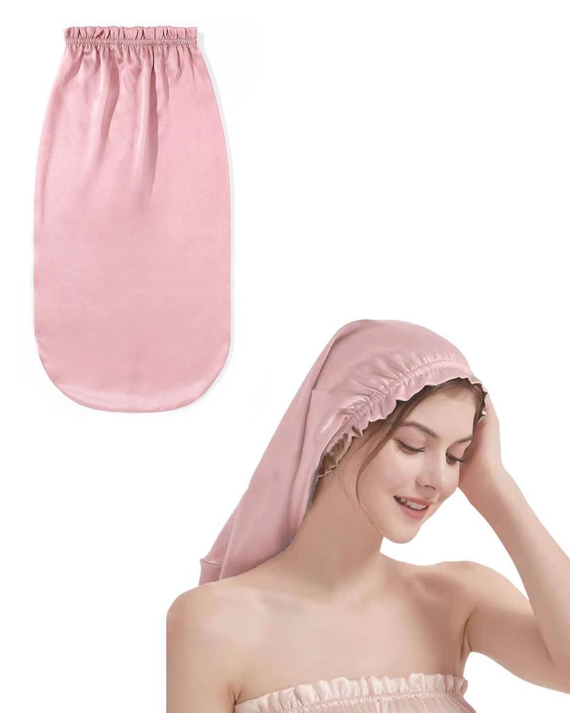 YINKE Silk Night Cap for Long Cylindrical Stays In Place Until Beautiful Reduces Moisturizes the and Promotes Perfect for Postpartum and Birthday
