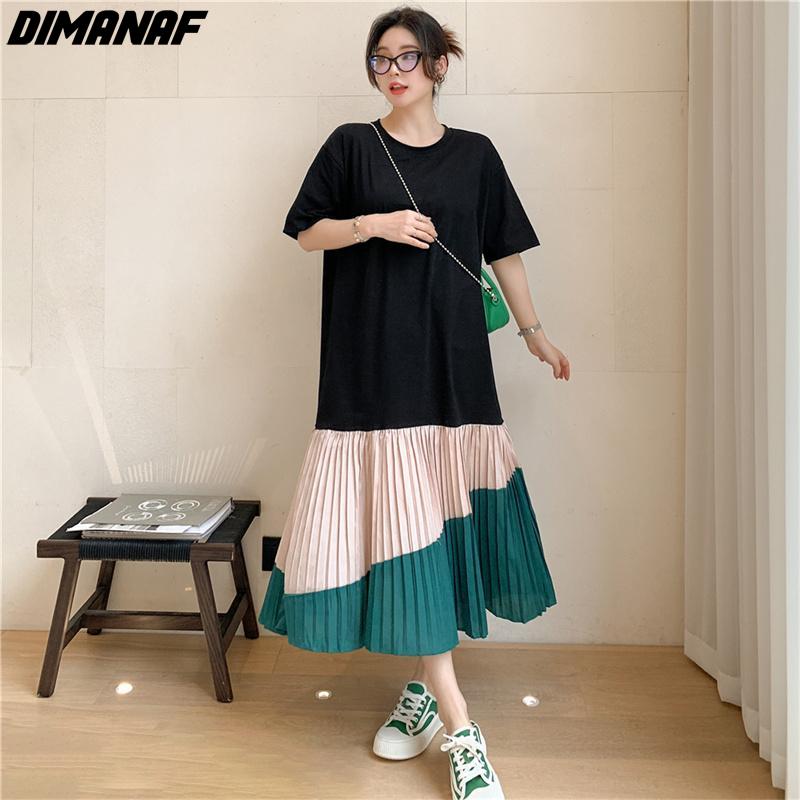 

DIMANAF летнее женское пляжное платье сарафан свободное модное женское длинное платье макси плиссированное L чёрный