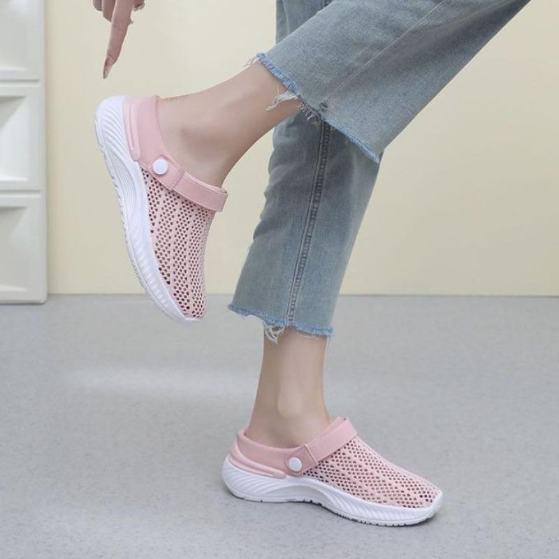 On Beach Sandals Hollow Breathable Slides Low Heel Soft Woman Slippers Clappers Slip-resistant Shoes for Women Original H Sandal