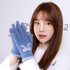 Cute Knitted Gloves Women Winter Thickened Warm Riding Electric Car Full Finger Students Writing Winter AY
