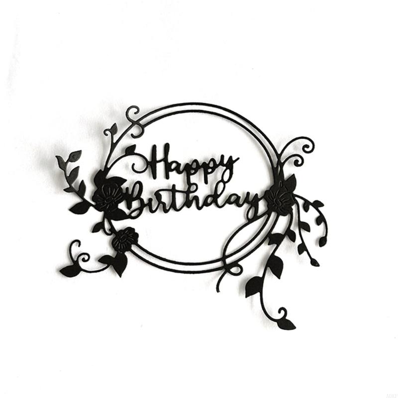 Kranz Metall-Stanzformen Präge-Schablonen Formen Alles Gute zum Geburtstag Schneidwerkzeuge für Fotoalbum Scrapbooking Dekorationen A0KF