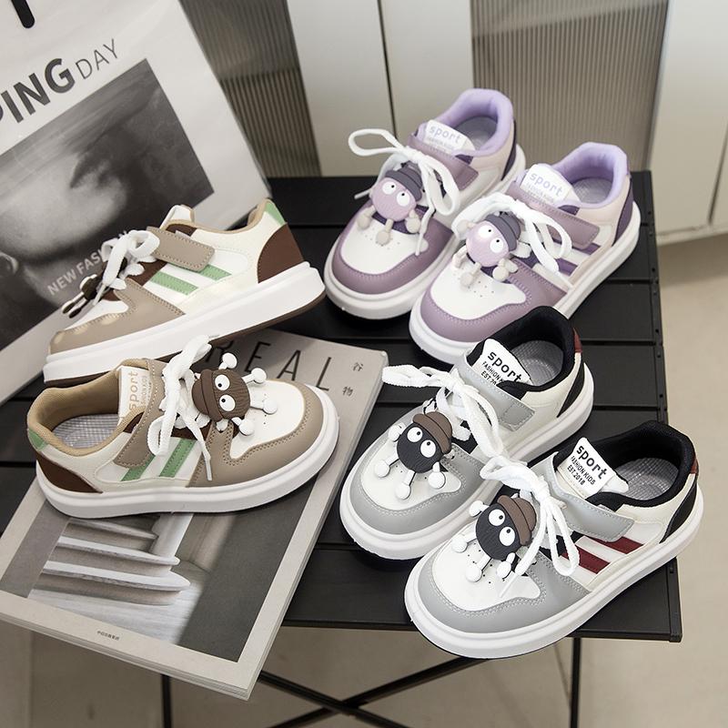 Boys Girls Casual Shoes Non-slip Toes Capped Kids Running Shoes Soft Sole Hook&loop 2025 New Fashion Children Running Shoes