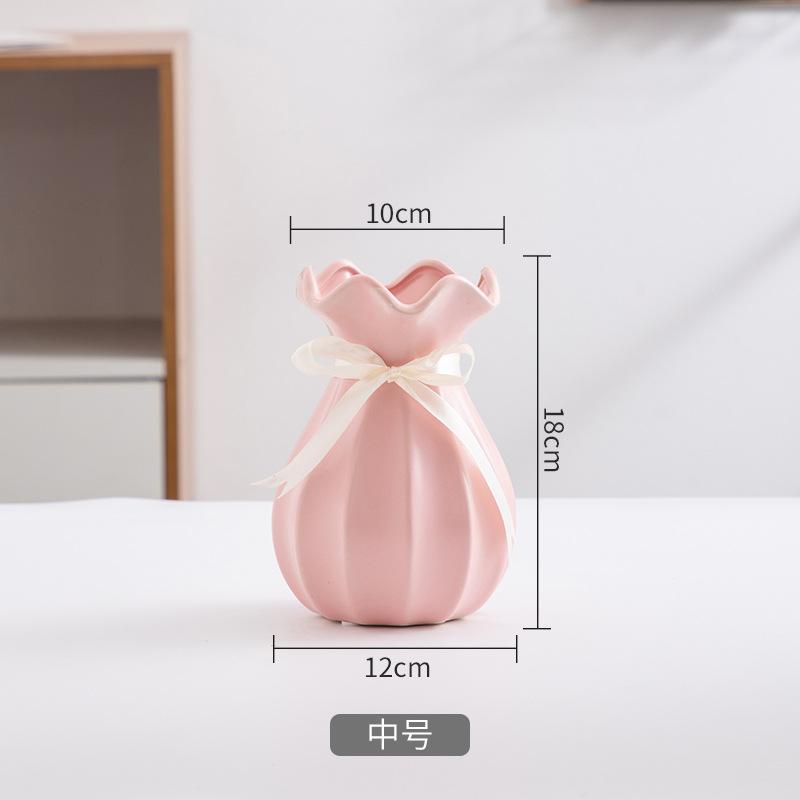 Minimalist Nordic Ceramic Vase, Water-Storing Flower Pot for Florist Supplies, Modern Home Decor