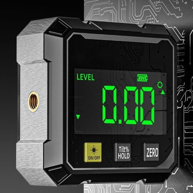 Lasers Angles Gauge with Four Side Magnets and USB Rechargeable Battery for Hands Frees Operation in Construction Site
