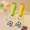 Hangable Fruit Scooper Push-type Stainless Steel Ice Cream Scoop Tableware Portable Melon Fruit Ball Scooper Ice Cream Dispenser