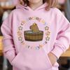 Cute Capybara Loves Bubble Tea Kids Hoodie Pink Sweater Autumn Winter Tops Girls Boys Hoodied