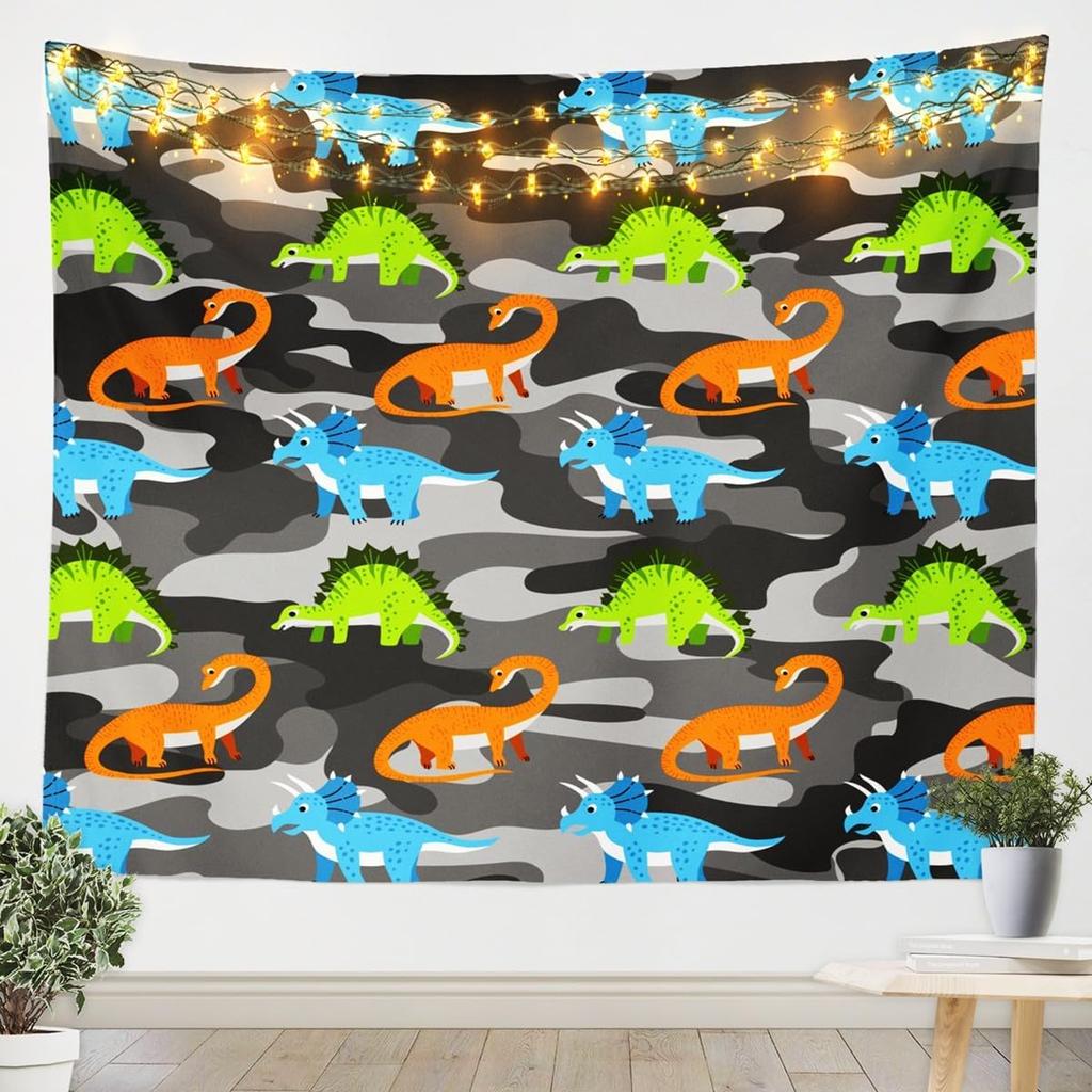 3D Parrot Tapestry,Palm Leaves Floral Wall Hanging Art Kids Boys Girls Home Room Decor,Tropical Wild Animal Plant Wall Blanket