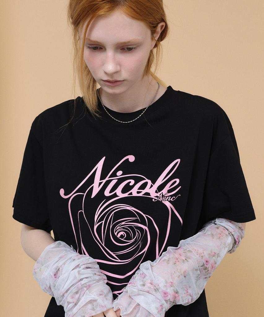 Nigaennikol Nicole Rose Sleeve Top_Black Pink