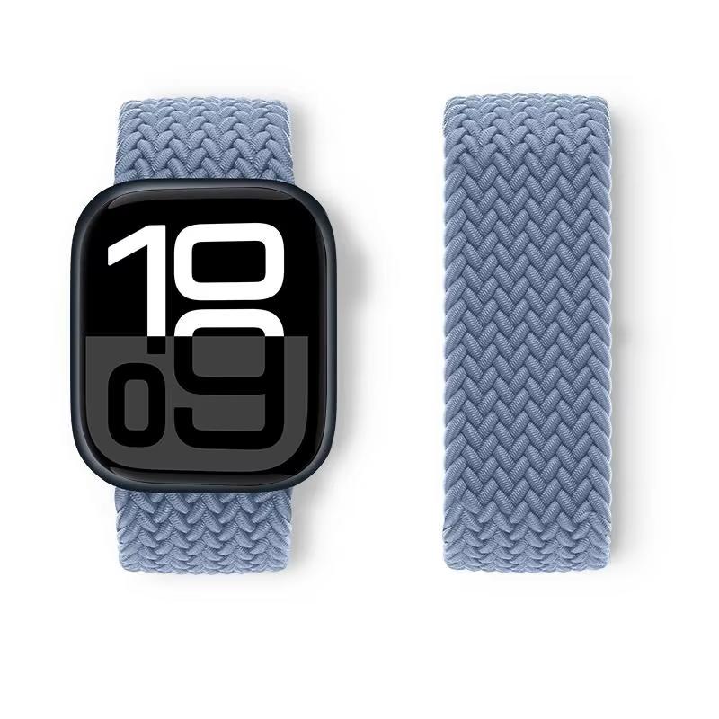 Correa trenzada Solo Loop Para Apple watch Correas 45mm 44mm 42mm 46mm 41mm 49mm Pulsera de nailon correa Serie 10 9 7 8 5 SE 6 Ultra2