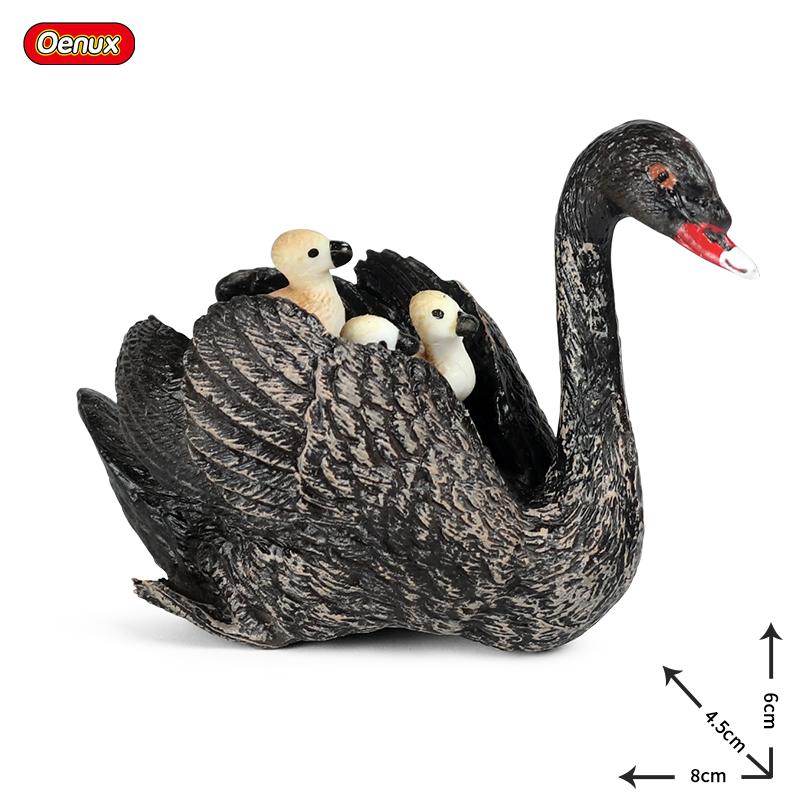 Oenux Poultry Model Simulation Goose Swan Gaggle Duck Flock Action Figures Farm Animals Figurine Miniature Education Kids Toy