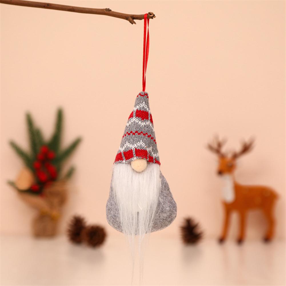 Santa Faceless Gnome Doll Xmas Tree Hanging 16 X 7 X 5cm Adorable Christmas Dinner Dwarf Festive Atmosphere Home