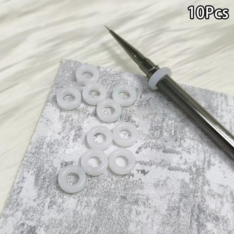 

5/10 шт. силиконовая подставка для ручек, держатель для кистей для рисования на ногтях, кольцо для полки, внутренний диаметр 7 мм, портативный маникюрный инструмент, аксессуар 10Pcs