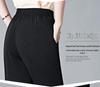 Modische elastische Skinny-Hosen aus Kunstseide mit elastischem Bund für Frauen mittleren Alters und ältere Frauen - Frühling/Sommer, verkürzter Stil