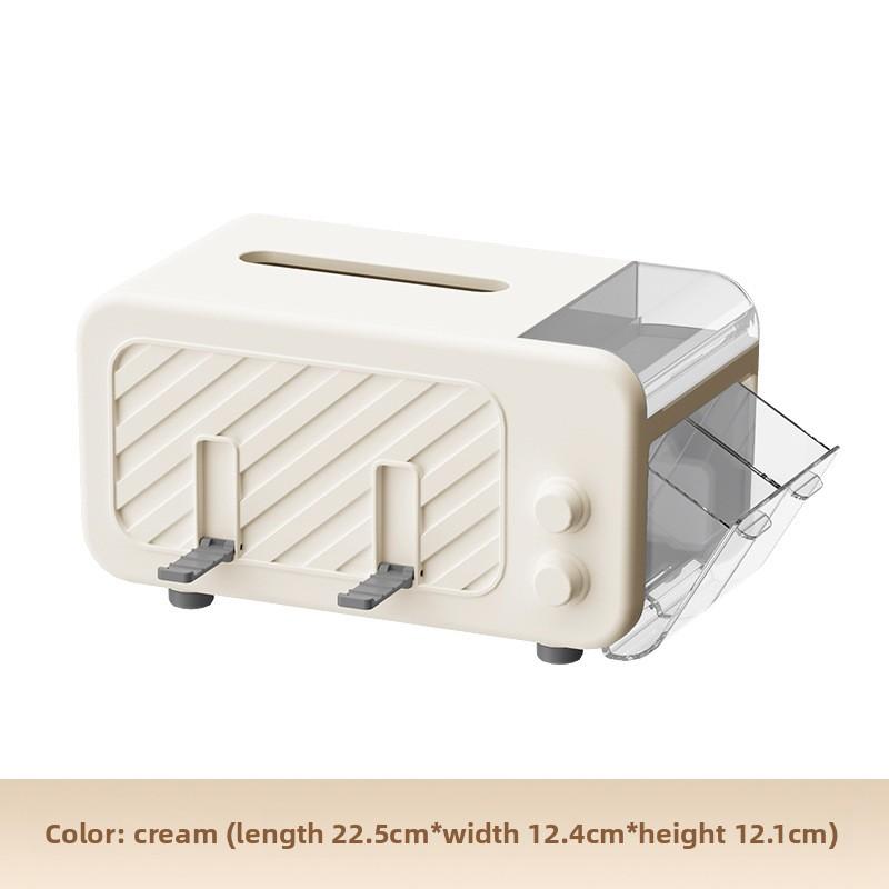 

Настольный держатель для бумажных полотенец, креативный, для гостиной, журнальный столик, многофункциональный, для пульта, разное, коробка для хранения зубочисток кремовый