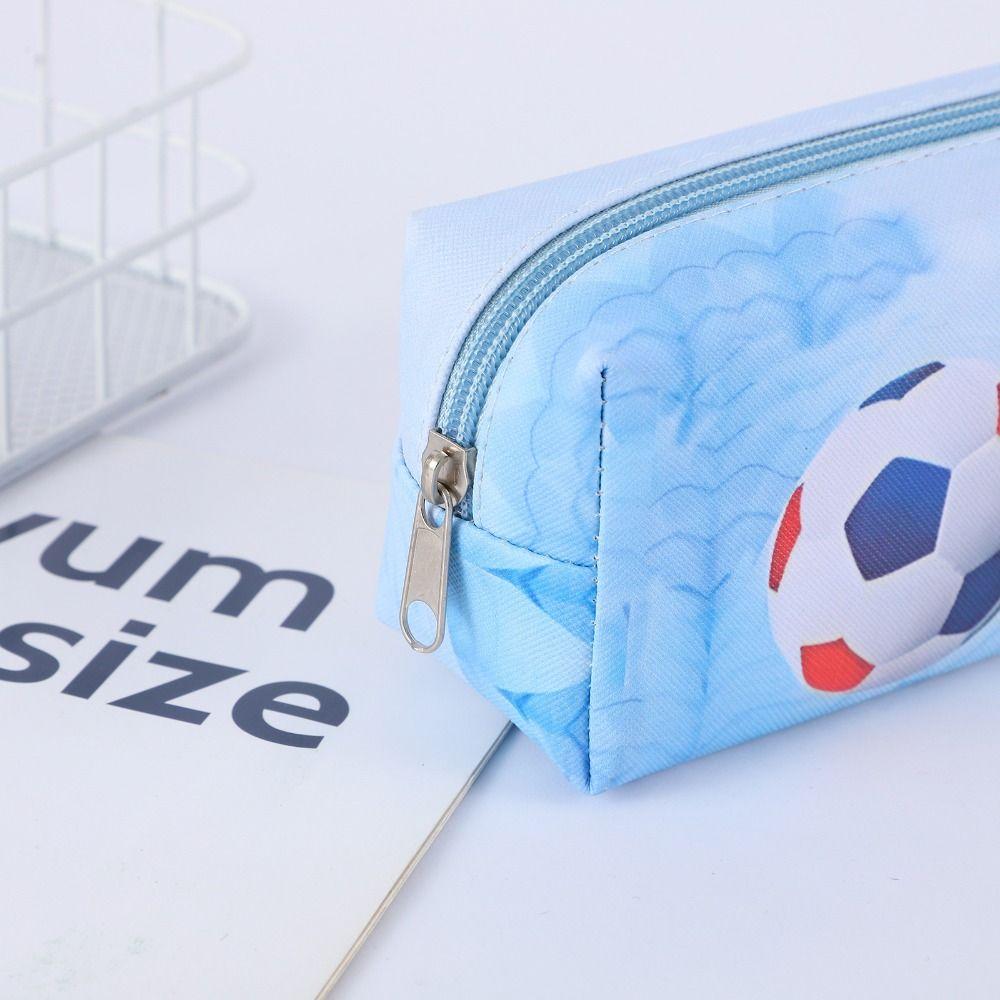 Dirt-proof Stationery Storage Bag Waterproof Pencil Pouch Organizer Soccer Pencil Case  Kids