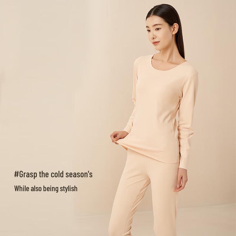 Yi Er Shuang Women's Double-Sided Brushed Fleece Thermal Underwear Set