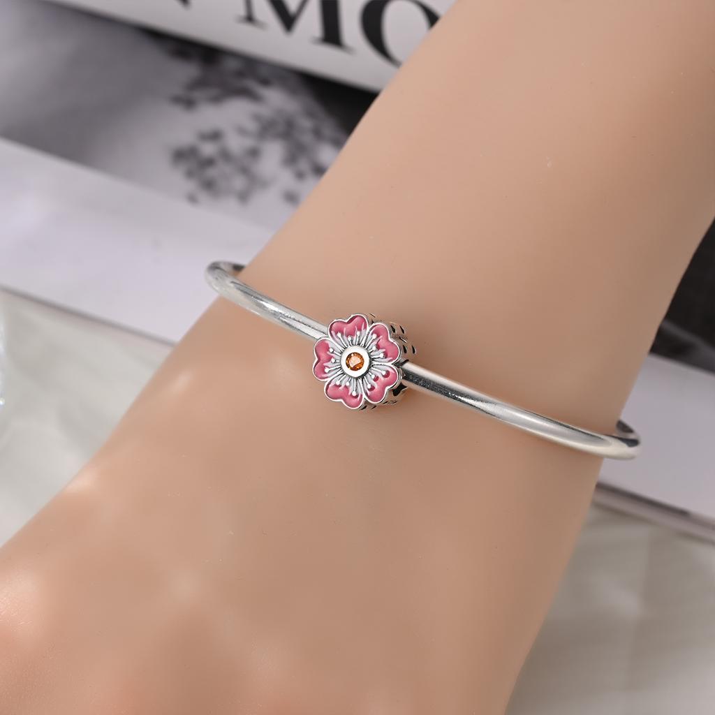 Charms Original Copper Lotus Flower Beads Fit Bracelet Diy Fine Gift Women Delicate Jewelry Accessory