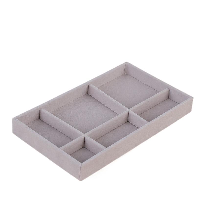1pc, Flocking Jewelry Box Jewelry Tray, Suitable For: All Kinds of Jewelry Storage.Color: Gray