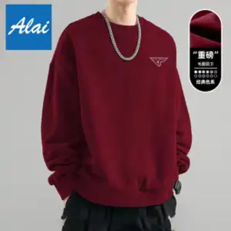 Purple Pullover 2025 New Couple Wear Sweatshirt Men and Women Same Style Shoulder Casual Top