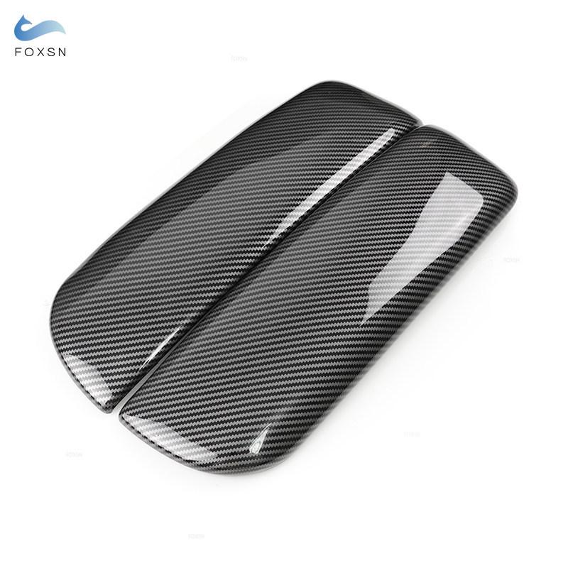 För BMW X5 X6 F15 F16 2014 2015 2016 2017 2018 Bil Inner Styling Förvaring Ordningshållare Armstödslåda Kåpa Trim ABS Kolfibertextur
