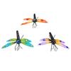 3pcs Plant Pot Decorations Eye Catching Iron Stained Glass Plant Pot Ornament for Garden Balcony Colorful Dragonfly