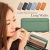 Women's wallet long handheld card holder large capacity multi-card clutch 100% genuine leather luxury zippered coin purse