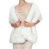 Women's Fluffy Faux Fur Bridal Shawl, Winter Wedding Wrap & Bridesmaid Top
