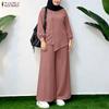 Women Long Sleeve Blouse and Long Pants Casual Two Piece Suit Sets
