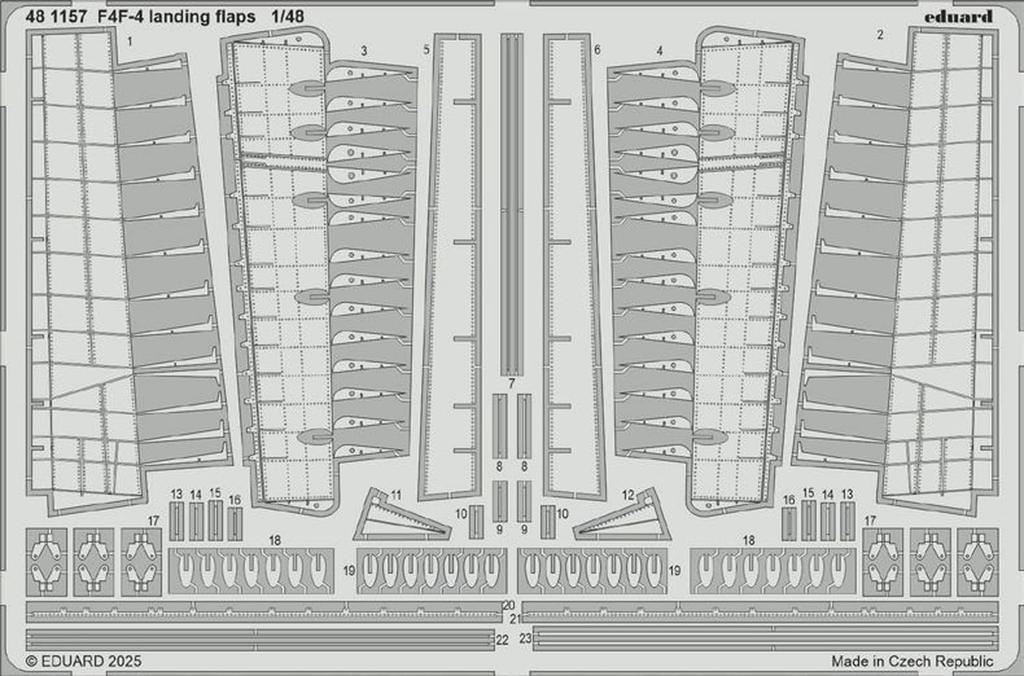 Eduard 1/48 Big Ed F4F-4 Parts Set (for Academy) Plastic Model Kit Parts EDUBIG49448 (Airplane)